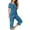 Navy, variant on Pajama Set for Womens 2 Piece Short Sleeve Button Neck Pleated Printed Top and Capris Pants Summer Ladies Soft Comfortable Pajamas Set for Sleepwear Loungewear