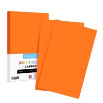Premium Color Card Stock Paper | 50 Per Pack | Superior Thick 65-lb Cardstock, Perfect for School Supplies, Holiday Crafting, Arts and Crafts | Acid & Lignin Free | Orange | 8.5 x 14