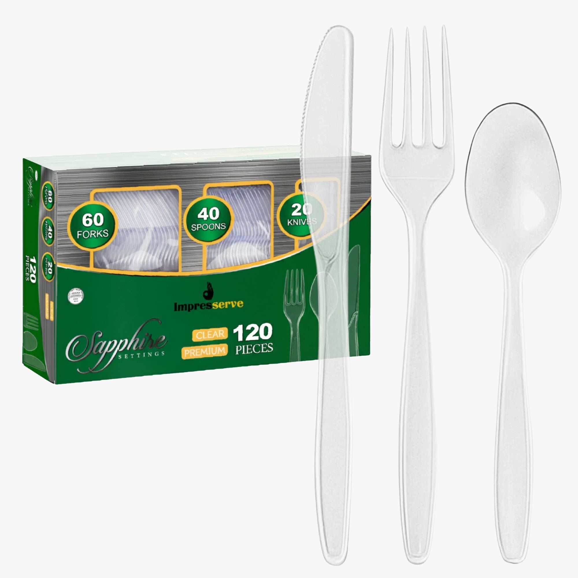 Hefty ECOSAVE 360-Piece Assorted Cutlery Set, Heavy Duty Durable
