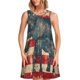 thumbnail image 1 of Easygdp Vintage American Flag Elephant para Vestido Transpirable de Mujer, Vestido Suelto de Manga Corta con Pliegues y Bolsillos para el Verano, 1 of 7