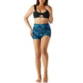 thumbnail image 6 of RELLECIGA Women's Blue Leaf High Waisted Board Shorts Boyshorts Swim Bottoms Swim Shorts Women Size Small, 6 of 7