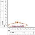 thumbnail image 2 of Gem Stone King 3.01 Ct Pink Created Sapphire White Diamond 18K Rose Gold Plated Silver Tennis Bracelet for Women, 2 of 3