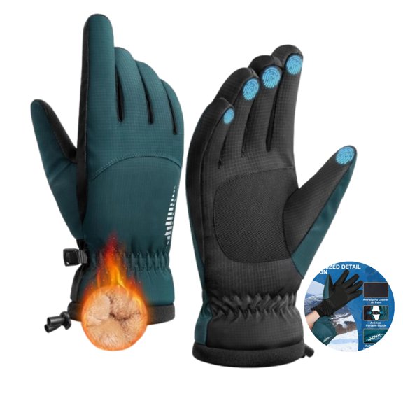 Warm Winter Gloves for Women Men - 3-Finger Sensitive Touchscreen, Water-Resistant Windproof, Anti-Slip Grip, 5 Sizes Available, Ideal for Cold Weather Work & Outdoor Sports (Driving/Running)