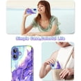 thumbnail image 7 of Casetego for iPhone 16 Case (2024),[Military Grade Drop Tested] Marble Pattern Design Slim Rugged Shockproof Protective Anti-Scratch Phone Cover for Women Girls Men,Light Purple, 7 of 7