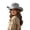 Grey, variant on Breathable Mesh Western Cowboy Hat, Wide Curved Brim Outdoor Sun Hat for Women Men Grey One Size