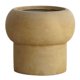 thumbnail image 1 of Maceta redonda de fibra de piedra con orificio de drenaje, maceta de cemento pesado for exteriores con diseño en forma de seta, 1 of 6