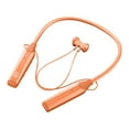 thumbnail image 2 of Nkmbld Portable Bluetooth Headphones Bluetooth 5.4 Neck Mounted Intelligent Digital Display with Long Battery Life Stereo Surround Sound Wireless Earphones, Orange, 2 of 8