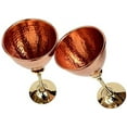 thumbnail image 3 of Rastogi Handicrafts Pure Copper Wine Glass Wine Whisky Cocktail Goblet Tableware Bar Hotel Restaurant Serving Set of (2), 3 of 3
