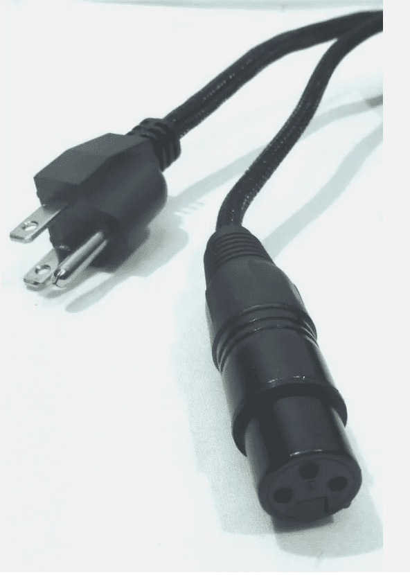 LASE 30 Ft(9.14M) Siamese Cable AC Power & XLR Audio Cable for Power Speakers