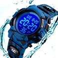 thumbnail image 2 of Reloj Niños Deportivo Led Contra Agua Camuflaje Militar Nado Color de la correa Azul oscuro, 2 of 8