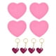 thumbnail image 1 of Uxcell 4 Pcs Moldes de Resina en Forma de Corazón Silicona Kit de Colgante para Llaveros, Rosa, 1 of 6