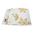 thumbnail image 4 of Fennco Styles Holiday Nivalis Collection Snowflake Design Decorative Table Runner 16"W x 108"L - Gold Table Cover for Home, Dining Table, Christmas Décor, Banquet, Family Gathering, Special Occasion, 4 of 4