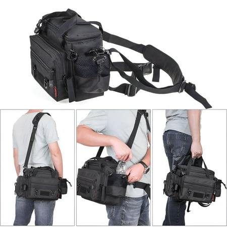 BESTSKY Multifunctional Fishing Gear Bag Fish Food Bag Fishing Gear Storage Bag Saltwater Resistant Fishing Tackle Storage Carrying Case for Trays and Fish Gear