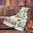 thumbnail image 5 of Tropical Retro Camper Beach Scene Whimsical Illustration Of, Rustic Camping Scene, Warm Flannel Blanket for Cabin and Lodge, Outdoor Lovers Camping Gift, Rustic Home Decor, 5 of 7