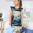 thumbnail image 4 of Fotbe Iceberg Bald Eagle Vestido de Dormir para Niñas de 3 a 10 Años, Mangas Cortas, Estilo Princesa, Pijama Camisón con Mangas Voladas-X-Large, 4 of 6