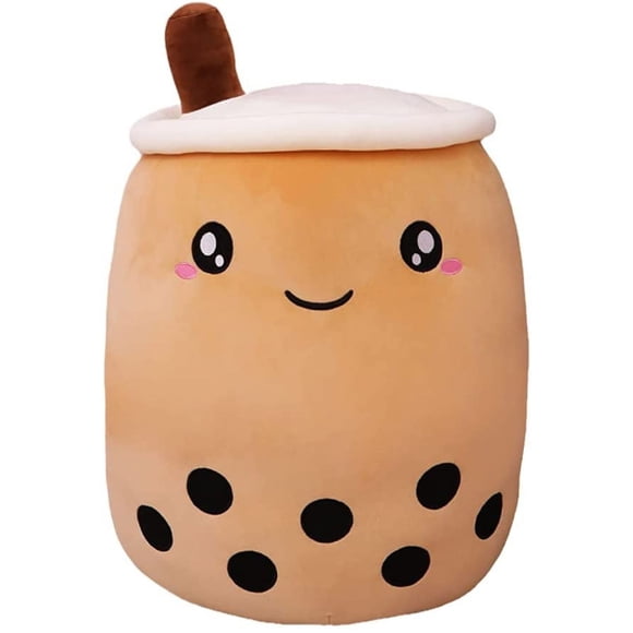 Coussin en Peluche Bubble Tea Dessin Animé, Jouet Figurine Tasse Boba Tea en Peluche, Plusieurs Tailles Mignon Coussin en Forme de Tasse Bubble Tea