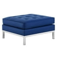thumbnail image 2 of Modway Loft Tufted Vegan Leather Ottoman in Silver Navy, 2 of 4