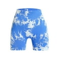 thumbnail image 4 of Bermuda Shorts for Women Abdominal Retraction Yoga Seamless Tie Dye Sports Leggings for Loose High Waisted Short S-XL, 4 of 7