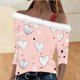 thumbnail image 4 of Xuyuer Valentine Shirt Women Love Heart Graphic Sloping Shoulder Suspender Shirt Funny Valentine's Day Gift Shirts Love Tops, 4 of 7