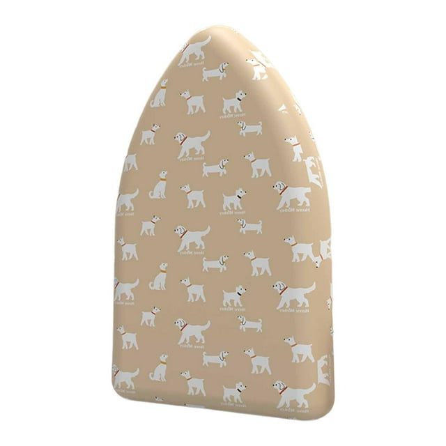 Tabla de planchar de mano, guante de planchado portátil, fácil de limpiar, almohadilla de plancha para puños, hombros, apartamentos, salas de costura, Cachorro blanco