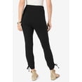 thumbnail image 3 of Roaman's Women's Plus Size Side Tie Ruched Capri, 3 of 4