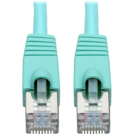 Tripp Lite Cat6a Snagless Shielded STP Patch Cable 10G, PoE, Aqua M/M 10ft - 7 ft Category 6a Network Cable for Network Device, Workstation, Switch, Hub, Patch Panel, Router, Modem, VoIP