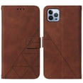 thumbnail image 2 of Embossed Wallet Case for iPhone 14 Pro Max, Magnetic Clasp Card Slots Holder Luxury Business PU Leather Flip Folio Cover with Kickstand Wireless Charging Case for iPhone 14 Pro Max, Brown, 2 of 7