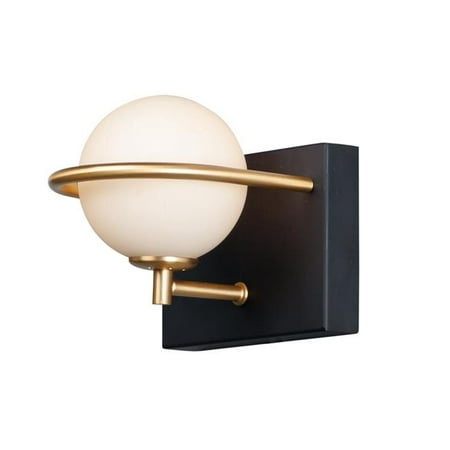 

6 in. Revolve Black & Gold LED Bath Vanity Wall Light