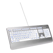 Azio KB540 Antimicrobial Wired Keyboard (Mac, White)