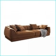 thumbnail image 2 of Nordic Modern 3-Seat Beige Flannel Sofa | Square Arms | Fabric | Waterproof Antifouling | Detachable Pillowcases | Solid Wood Frame for Living Room, 2 of 17