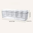 thumbnail image 3 of Last Chance Chilled Condiment Box 5 Containers Condiment Server With Individual Lid Tray With Bar Accessories Removable Dishes Platter Fruit Salad For Decorations,1*Storage Box, 3 of 9