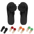 thumbnail image 6 of Women's Flower Flip Flops Flat Open Toe Summer Beach Casual Footwear Black 36, 6 of 6