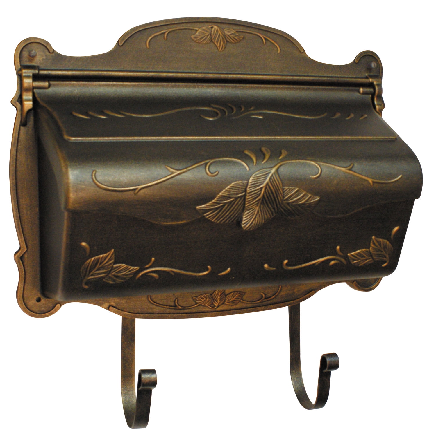 Floral Horizontal Mailbox Wall Mount Aluminum Detailed ...