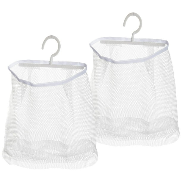 Bolsa de malla colgante de 2 piezas, bolsa de almacenamiento de malla multifuncional, bolsa para pinzas de ropa, bolsa de malla para cocina