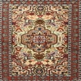 thumbnail image 1 of Ahgly Company Machine Washable Indoor Square Traditional Light French Beige Brown Area Rugs, 4' Square, 1 of 7