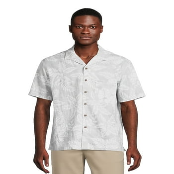 George Men’s Printed Button Down Shirt with Short Sleeves