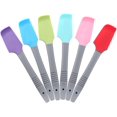 thumbnail image 1 of Espátulas de silicona suave para mezclar, accesorios de cocina, utensilios de cocina, masa, alimentos, latas, frascos, repostería, pasteles, herramientas (multicolor), espátula pequeña, gruesa y, 1 of 6