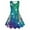 Mermaid Tail Green, variant on Youmei Girls Dress Kids Sleeveless Mermaid Birthday Sundress for 4-13 Years