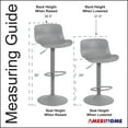 thumbnail image 5 of AmeriHome Full Back Gray Plastic Adjustable Height Solid Color Monochromatic Bar Stool Set- Powder Coat Matte Paint Finish, 5 of 5