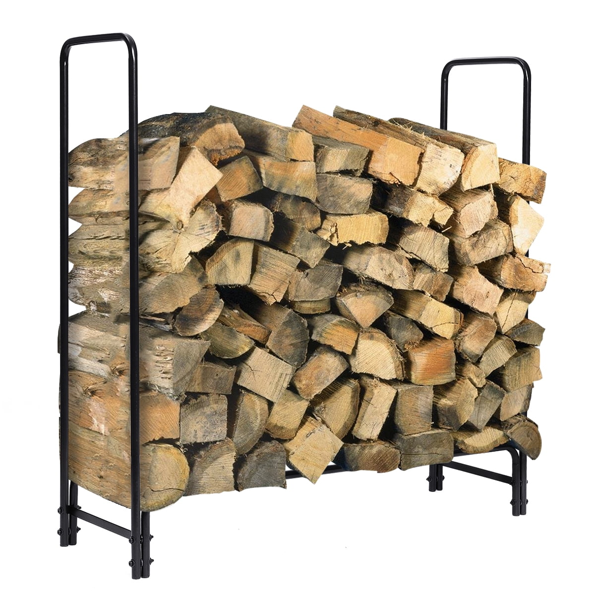 Heavy Duty Log Firewood Storage Rack Holder Steel Tubular Easy Assemble