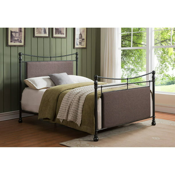 K Amp B Furniture Pewter Upholstered, K & B Furniture Arched Twin Over Twin Bunk Bed