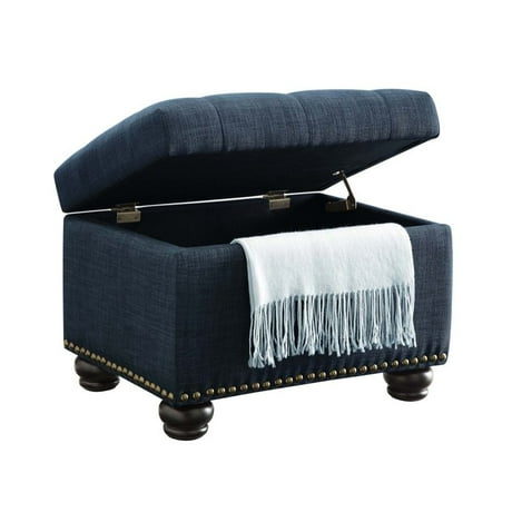 Convenience Concepts Designs4Comfort Storage Ottoman in Blue