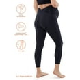 thumbnail image 2 of Ingrid & Isabel Basics 7/8 Active Maternity Legging with Crossover Panel, Belly Support, Black, 2 of 5