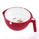 thumbnail image 5 of EeaseMX 1 cesta de filtro portátil de doble capa para lavar arroz, secar frutas y verduras, colador para utensilios de cocina (rojo y blanco), 5 of 7