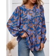 thumbnail image 3 of Blusa PRETTYGARDEN Mujer Floral con Botones Azul Talle L, 3 of 8