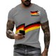 thumbnail image 4 of Women's Germany Football Graphic T-Shirt, Men's Soccer Graphic T-Shirt, Casual Short Sleeve Sports Top for Workout for Soccer Tournament 2026 Light Gray Size: S, 4 of 4