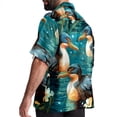thumbnail image 3 of Platypus Men's Hawaiian Printed Short Sleeve Button Down Casual Beach Shirt's, Unisex, 3 of 6