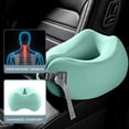 thumbnail image 6 of Skechers Travel Neck Pillow,U Shaped Memory Foam Neck Travel Pillow,Breathable Mesh Fabric,Adjustable Strap,Ideal for Car,Office,Plane&Long Distance Travel,Green, 6 of 8