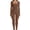 Brown, variant on Women's One-piece Suit, Fitness Jumpsuit Workout Long Sleeve Square Collar Clothing Slim Long Sleeve Hip-lifting Jumpsuit for Vacation