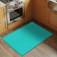 thumbnail image 3 of Turquoise 2x3 Door Mat Rug, Farmhouse Solid Teal Color Modern Art Non-Skid Rubber Backing Large Rectangle Rugs - Living Room Bedroom Home Office, Indoor Floor Mat Carpets Washable Rug, 3 of 9